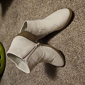 White Booties Maurices Size 8